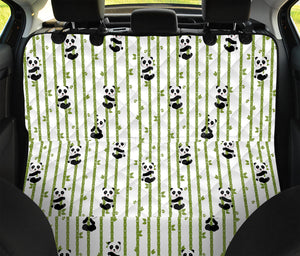 Cute Panda And Bamboo Pattern Print Pet Car Back Seat Cover