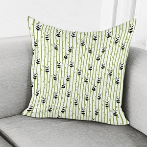 Cute Panda And Bamboo Pattern Print Pillow Cover