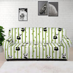 Cute Panda And Bamboo Pattern Print Sofa Cover