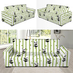 Cute Panda And Bamboo Pattern Print Sofa Slipcover