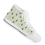 Cute Panda And Bamboo Pattern Print White High Top Shoes