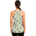 Cute Panda And Bamboo Pattern Print Women's Racerback Tank Top