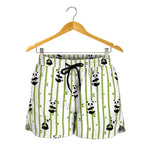 Cute Panda And Bamboo Pattern Print Women's Shorts