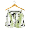 Cute Panda And Bamboo Pattern Print Women's Shorts