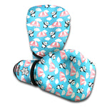 Cute Panda And Parachute Pattern Print Boxing Gloves
