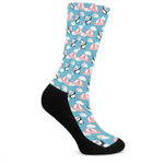 Cute Panda And Parachute Pattern Print Crew Socks