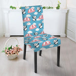 Cute Panda And Parachute Pattern Print Dining Chair Slipcover