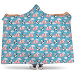 Cute Panda And Parachute Pattern Print Hooded Blanket