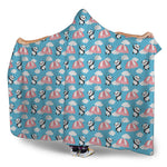 Cute Panda And Parachute Pattern Print Hooded Blanket