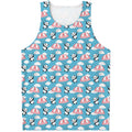 Cute Panda And Parachute Pattern Print Men's Tank Top