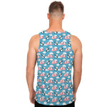 Cute Panda And Parachute Pattern Print Men's Tank Top