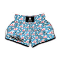 Cute Panda And Parachute Pattern Print Muay Thai Boxing Shorts
