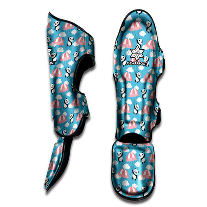 Cute Panda And Parachute Pattern Print Muay Thai Shin Guard