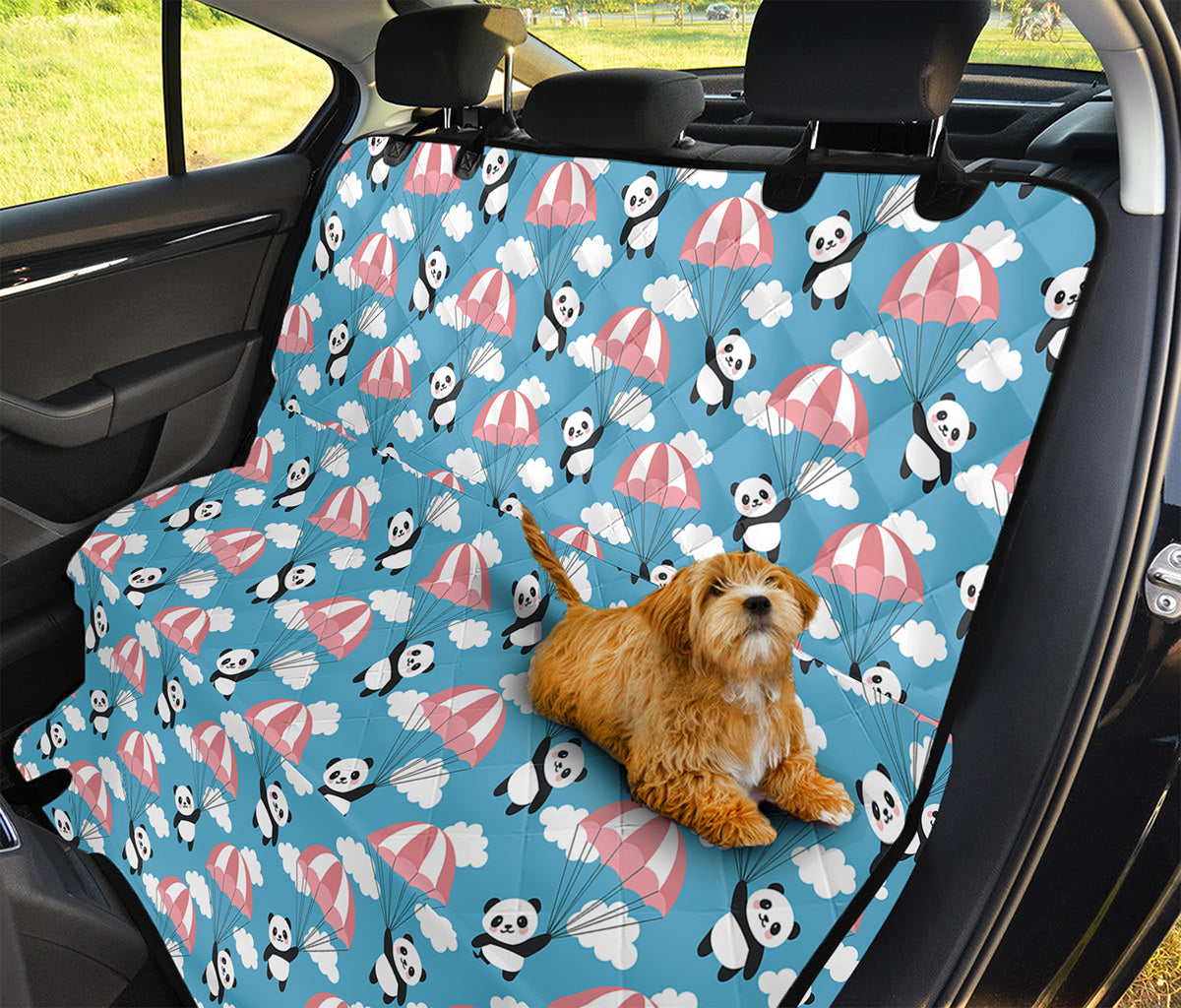 Cute Panda And Parachute Pattern Print Pet Car Back Seat Cover