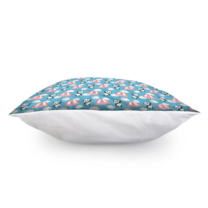 Cute Panda And Parachute Pattern Print Pillow Cover