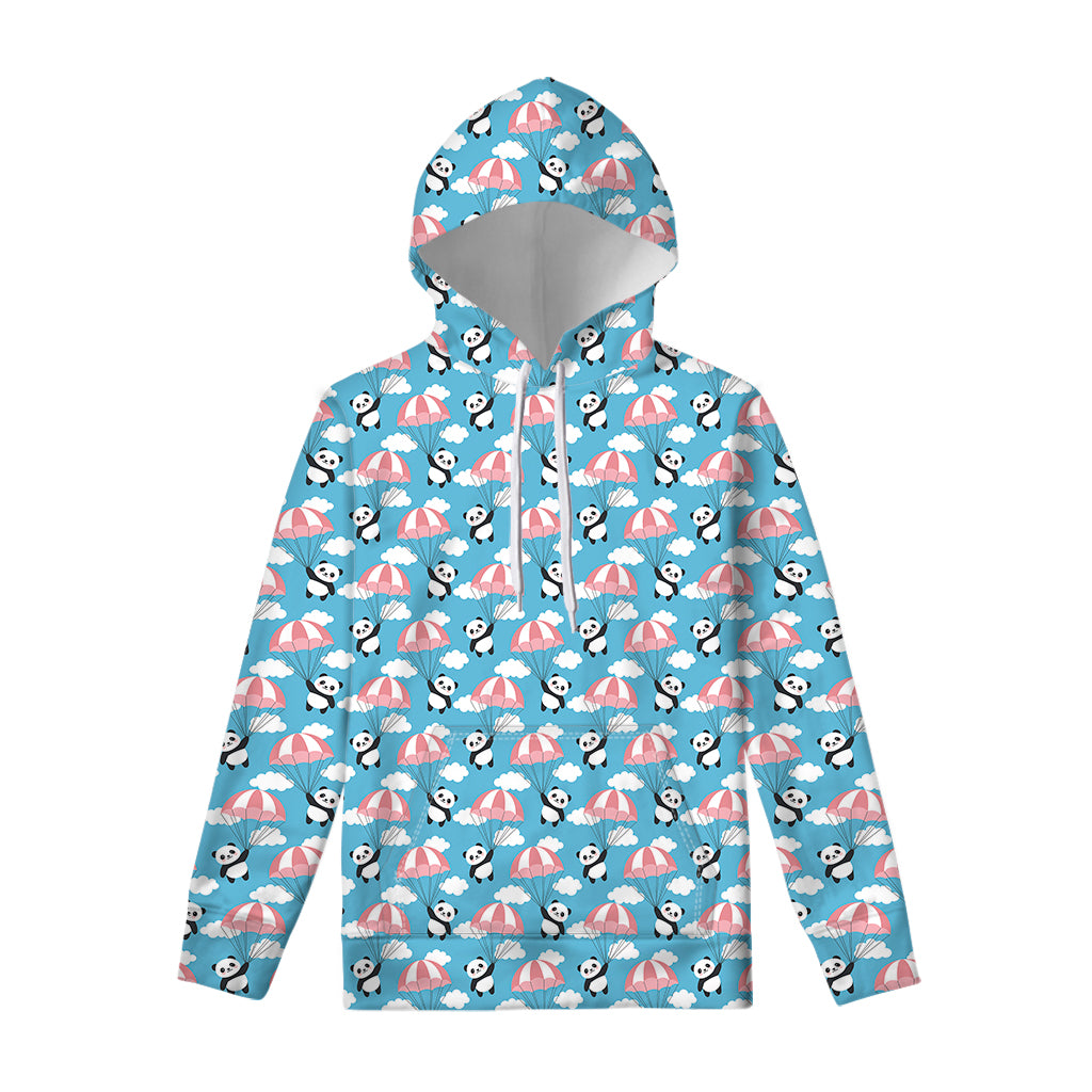 Cute Panda And Parachute Pattern Print Pullover Hoodie