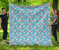 Cute Panda And Parachute Pattern Print Quilt