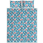 Cute Panda And Parachute Pattern Print Quilt Bed Set