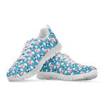 Cute Panda And Parachute Pattern Print White Sneakers