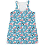 Cute Panda And Parachute Pattern Print Women's Racerback Tank Top