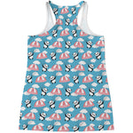 Cute Panda And Parachute Pattern Print Women's Racerback Tank Top