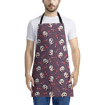 Cute Panda Cupid Valentine Pattern Print Apron