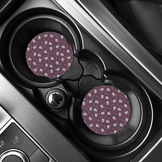 Cute Panda Cupid Valentine Pattern Print Car Coasters