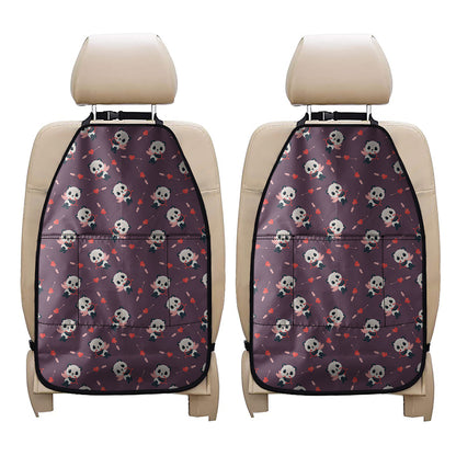 Cute Panda Cupid Valentine Pattern Print Car Seat Organizers
