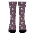 Cute Panda Cupid Valentine Pattern Print Crew Socks