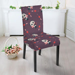 Cute Panda Cupid Valentine Pattern Print Dining Chair Slipcover