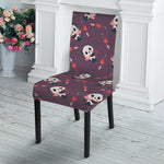 Cute Panda Cupid Valentine Pattern Print Dining Chair Slipcover