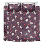 Cute Panda Cupid Valentine Pattern Print Duvet Cover Bedding Set