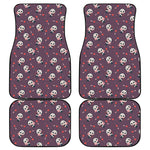 Cute Panda Cupid Valentine Pattern Print Front and Back Car Floor Mats