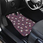 Cute Panda Cupid Valentine Pattern Print Front and Back Car Floor Mats