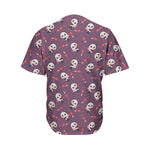 Cute Panda Cupid Valentine Pattern Print Men's Baseball Jersey
