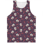 Cute Panda Cupid Valentine Pattern Print Men's Tank Top