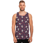 Cute Panda Cupid Valentine Pattern Print Men's Tank Top