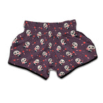 Cute Panda Cupid Valentine Pattern Print Muay Thai Boxing Shorts