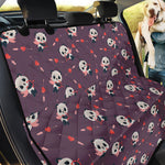 Cute Panda Cupid Valentine Pattern Print Pet Car Back Seat Cover