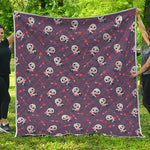 Cute Panda Cupid Valentine Pattern Print Quilt