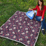 Cute Panda Cupid Valentine Pattern Print Quilt