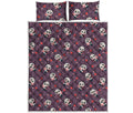 Cute Panda Cupid Valentine Pattern Print Quilt Bed Set