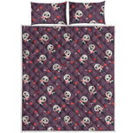 Cute Panda Cupid Valentine Pattern Print Quilt Bed Set