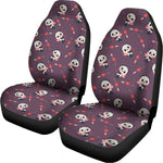 Cute Panda Cupid Valentine Pattern Print Universal Fit Car Seat Covers