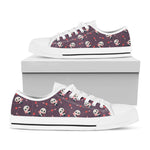 Cute Panda Cupid Valentine Pattern Print White Low Top Shoes