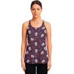 Cute Panda Cupid Valentine Pattern Print Women's Racerback Tank Top