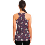 Cute Panda Cupid Valentine Pattern Print Women's Racerback Tank Top