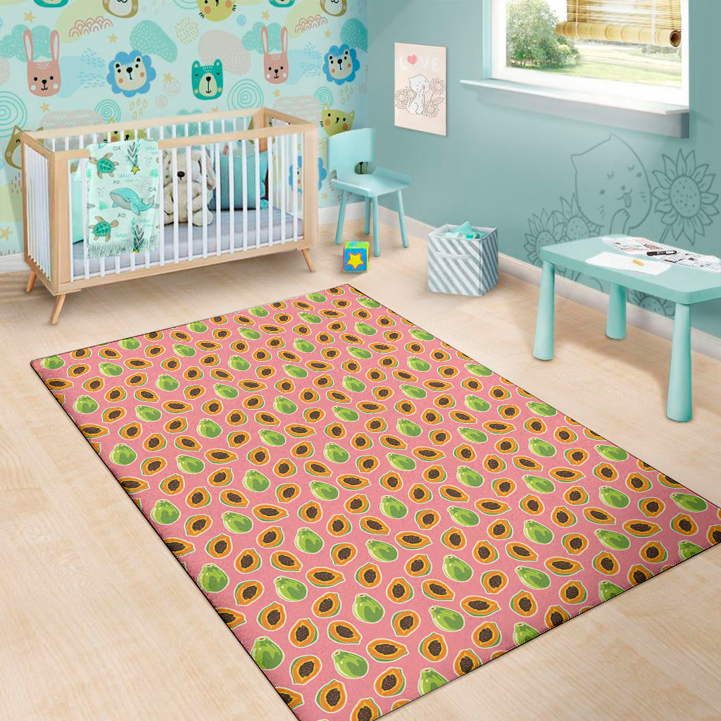 Cute Papaya Pattern Print Area Rug