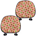 Cute Papaya Pattern Print Car Headrest Covers