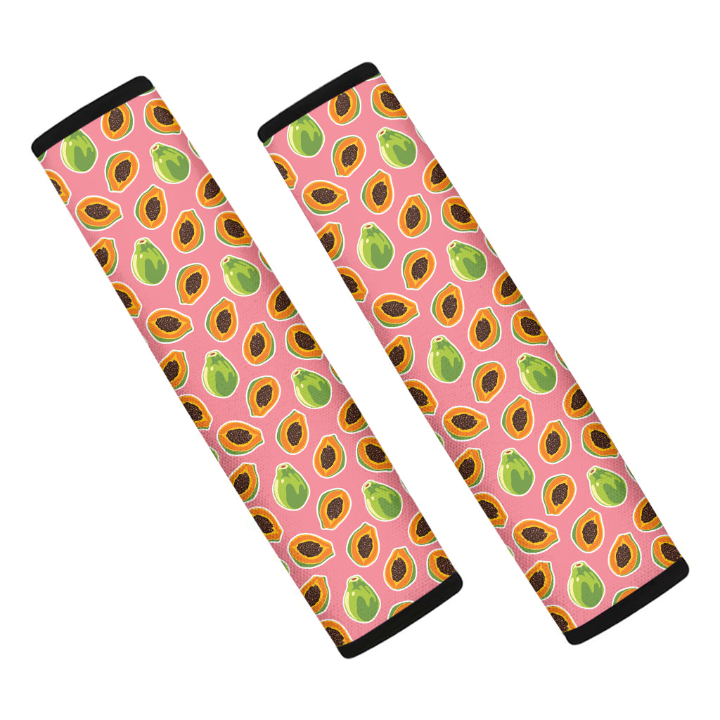 Cute Papaya Pattern Print Car Seat Belt Covers